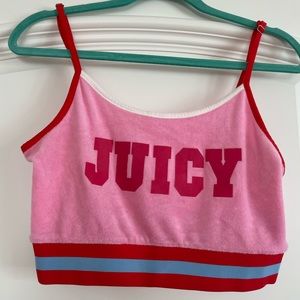 Juicy Couture Terry Cloth Pink Crop Top - Small